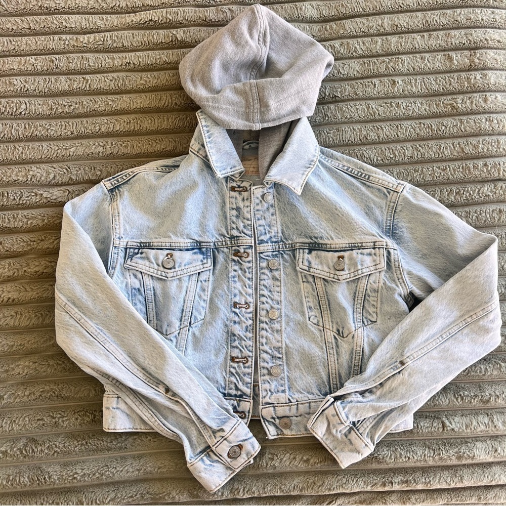 Free People Brando Denim Jacket in Malta Wash- Size XS - Picture 2 of 13